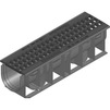 Photo Hauraton RECYFIX STANDARD 100 Combined article, class C 250, type 0105, with GUGI-ductile iron mesh grating MW 15/25, black, locked, 500x150x134 mm (price on request) [Code number: 40264]
