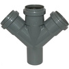 Photo (REPLACEMENT: 506000.R) - SINIKON Standart Double branch fitting 45°, PP, PP, d - 50*50*50 [Code number: 506000.E]