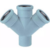 Photo (REMOVED FROM PRODUCTION) - SINIKON Rain Flow TRIPLUS Double branch fitting, PP, d - 110*110*110 [Code number: 650655]