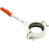 Photo SINIKON Comfort Plus Pipe clamp with hairpin and dowel, PP, white, D 50, M10 [Code number: KPP.050.K.D]