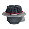 Photo Hutterer & Lechner Safety roof drain "Powersafe", horizontal, with PVC collar, heating element U=230V, power 10-30W, DN110 [Code number: HL 64.1PSafe/1]