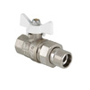 Photo VALTEC Ball valve BASE with union nut, Rp-R, white lever, d - 1/2" [Code number: VT.227.NW.04]