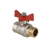 Photo VALTEC Ball valve BASE, lever butterfly type, Rp-R, d - 1" [Code number: VT.218.N.06]