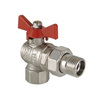 Photo VALTEC Ball valve BASE, angle, with union nut, Rp-R, d - 1" [Code number: VT.228.N.06]