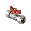 Photo VALTEC Ball valve with pressing connection, lever butterfly type, d - 16 [Code number: VT.343.N.1616]
