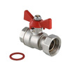 Photo VALTEC Ball valve with union nut, Rp-Rp, d - 1/2"x3/4" [Code number: VT.241.N.0405]