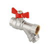 Photo VALTEC Ball valve with integrated filter, lever butterfly type, Rp-Rp, d - 1/2" [Code number: VT.293.N.04]