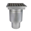 Photo ATT Drain W300, single-hull, vertical, with siphon trap and square grating, DN110 (price on request) [Code number: W300/110V1]