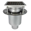 Photo ATT Drain W200, bicorporal, vertical, with siphon trap and square grating, DN110 (price on request) [Code number: W200/110V2]