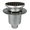 Photo ATT Drain D200, bicorporal, vertical, with siphon trap and round grating, DN110 (price on request) [Code number: D200/110V2]