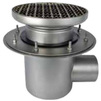 Photo ATT Drain D200, bicorporal, horizontal, with siphon trap and round grating, DN110 (price on request) [Code number: D200/110H2]