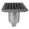 Photo ATT Drain MINI, single-hull, vertical, with siphon trap, mesh strainer and square grating, DN50 [Code number: Wm200/50V1]