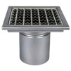 Photo ATT Drain MINI, single-hull, vertical, with siphon trap, mesh strainer and square grating, DN110 [Code number: Wm200/110V1]