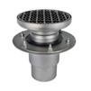 Photo ATT Drain MINI bicorporal, vertical, with siphon trap, mesh strainer and round grating, DN110 [Code number: Dm200/110V2]