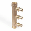 Photo REHAU RAUTITAN RX+ Compression sleeve manifold for three pipes, R/Rp 3/4", d 20 [Code number: 14563861001 / 456 386 001]