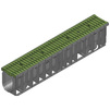 Photo Hauraton RECYFIX PRO 100 Combi article, type 010, class C 250, with FIBRETEC design slotted grating, SW 9 mm, in the colour Fern, 1000x160x200 mm (price on request) [Code number: 47418]