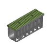 Photo Hauraton RECYFIX PRO 100 Combi article, type 01005, class C 250, with FIBRETEC design slotted grating, SW 9 mm, in the colour Fern, 500x160x200 mm (price on request) [Code number: 47428]