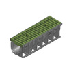 Photo Hauraton RECYFIX PRO 100 Combi article, type 0105, class C 250, with FIBRETEC design slotted grating, SW 9 mm, in the colour Fern, 500x160x150 mm (price on request) [Code number: 47427]