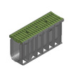 Photo Hauraton RECYFIX PRO 100 Combi article, type 02005, class C 250, with FIBRETEC design slotted grating, SW 9 mm, in the colour Fern, 500x160x250 mm (price on request) [Code number: 47429]