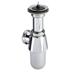 Photo VIEGA Bottle odour trap without drain pipe, with rosette and valve plug, chrome-plated brass, G 1 1/4", d 32 [Code number: 366704]