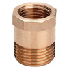 Photo VIEGA Gunmetal fittings Adapter nipple, male thread-female thread, flat seal, bronze, G 1, Rp 3/4'' [Code number: 446741]