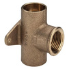 Photo VIEGA Soldered fittings Wall plate T-​piece, bronze, d 22, Rp 1/2", d2 22 [Code number: 122287]