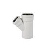 Photo Ostendorf Skolan Safe T-piece 45° SKEA-НТ with outlet to the internal sewerage, d - 100, d1 - 50 [Code number: 335240]