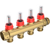 Photo Giacomini Build-up manifold with shut-off balancing valves and flow meters, d 1", d1 3/4"E, 2 outlets (price on request) [Code number: R583MY102]