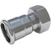 Photo IBP B-Press Inox Straight Connector with union nut, stainless steel 304, d - 22, d1 - 1" [Code number: PS243550220800]
