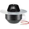 Photo Hutterer & Lechner Flat-roof drain horizontal, with PVC-flange and heating /10-30W/230V), DN 75/110 [Code number: HL 64.1P]
