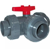 Photo EFFAST 3 Way ball valve, EPDM, L port, d 25 [Code number: 4w0162 / BDRBTD025L]