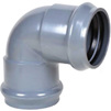 Photo Aquaviva Elbow 90° double socket, PVC, for pressure water supply, PN 10, d 110 [Code number: 1w0064 / AQV102110]