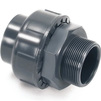 Photo COMER Collapsible adapter, male thread, d - 20, d1 - 1/2", PVC-U, PN 16 [Code number: US82020BPVC]