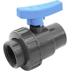 Photo COMER ball valve BVS11 threaded, one-way, PVC-U, d - 1/2" RpхRp [Code number: BVS11020PVC]