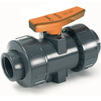 Photo COMER ball valve VITON with female thread, PVC-U, industrial applications, d - 1/2" [Code number: BVI31020PVC]