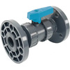 Photo COMER ball valve BVD19 with flange connection, PVC-U, d - 50, PN 16 [Code number: BVD19050PVC]