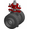 Photo COMER ball valve BVI10, coupling end, for glue, PVC-U, EPDM+drive platform S=11, d - 20 [Code number: BVI10020MKSPVC]