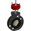 Photo COMER butterfly valve industrial applications + drive platform S=14, PVC, d - 140 [Code number: BUT10140MKSPVC]