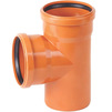 Photo Chemkor Outdoor sewerage T-piece 87° with socket, uPVC, d - 110, d1 - 110 [Code number: 2491091]