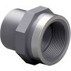 Photo EFFAST Adapter with metal ring, spigot ending, PVC, d 50, d1 1 1/2" [Code number: 4w0811 / RGRAFR050F]