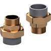 Photo [TEMPORARILY NOT SUPPLIED] - EFFAST Collapsible adapter, PVC/brass male thread, d 75, d1 2 1/2" [Code number: 4w0848 / RGRBNG075H]