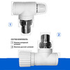 Photo [DISCONTINUED] - RTP ALPHA PP-R Shut-off valve + faucet(angle), white, d - 20, d1 - 1/2" [Code number: 28243]