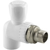 Photo RTP ALPHA PP-R Ball valve for radiator, angle, white, d - 20, d1 - 1/2" [Code number: 27807]