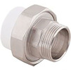 Photo RTP ALPHA PP-R Combined detachable coupling, male thread, white, d - 90, d1 - 3" [Code number: 30110]