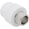 Photo RTP ALPHA PP-R Coupling combined, d - 20, d1 - 1/2", with male thread, white [Code number: 10662]