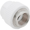 Photo RTP ALPHA PP-R Coupling combined, d - 40, d1 - 1 1/4", with female thread, white, on a turnkey basis [Code number: 10658]