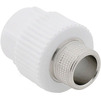 Photo RTP ALPHA PP-R Coupling combined, PN25, male thread (on a turnkey basis), white, d - 110, d1 - 4" [Code number: 19165]