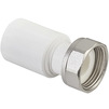 Photo RTP ALPHA PP-R Coupling with union nut (PPR fitting), white, d - 20, d1 - 1/2" [Code number: 28190]