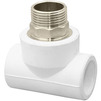 Photo RTP ALPHA PP-R Combined T-piece, with male thread, white, d - 40, d1 - 1 1/4" [Code number: 10760]