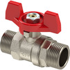 Photo RTP SIGMA Ball valve brass, male/male, PN 25, butterfly handle, d - 1" [Code number: 36172]